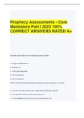 Prophecy Assessments - Core  Mandatory Part I 2023 100%  CORRECT ANSWERS RATED A+