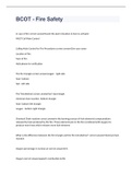 BCOT - Fire Safety exam 2023 with 100&percnt; correct answers