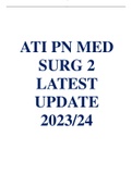 ATI PN MED SURG 2 LATEST UPDATE 2023/24 Questions and Answers 100% Verified