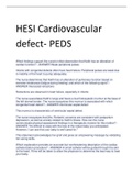 Exam (elaborations) HESI Cardiovascular defect- PEDS  