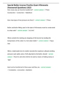 Special Boiler License Practice Exam Minnesota &lpar;Answered Questions&rpar; 2023