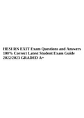 HESI RN EXIT Exam Questions and Answers 100% Correct Latest Student Exam Guide 2022/2023 GRADED A+, 2021/2022 HESI RN EXIT EXAM V5 FULL 160 100% VERIFIED QUESTIONS AND ANSWERS, HESI RN Exit Exam 2023 solved & 2021/2022 HESI RN EXIT V3 FULL 160 (Q&A) QUEST