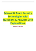 Microsoft Azure Security Technologies with Questions & Answers with Explanations.