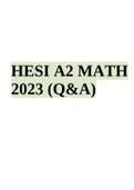 HESI A2 MATH  2023 (Q&A)