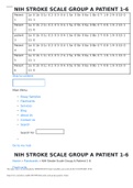 NIH Stroke Scale – All Test Groups A-F (patients 1-6) Answer Updated Spring 2023.