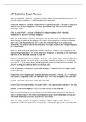 AP Statistics Exam Review