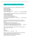 Legal Test &vert; Questions & Answers