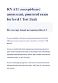 RN ATI concept-based assessment, proctored exam for level 1 Test Bank   ALL BUNLED HERE!!! 2023  ( A+ GRADED 100% VERIFIED)