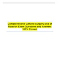 Comprehensive General Surgery End of Rotation Exam Questions and Answers 100% Correct