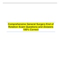 Comprehensive General Surgery End of Rotation Exam Questions and Answers 100&percnt; Correct