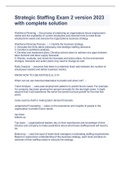 Strategic Staffing Exam 2 version 2023 with complete solution
