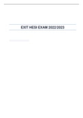 EXIT HESI EXAM 2022/2023| VERIFIED SOLUTION 