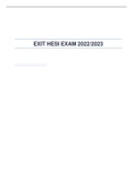 EXIT HESI EXAM 2022&sol;2023&vert; VERIFIED SOLUTION 