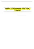 American Red Cross-ACLS-Final Exam 2022