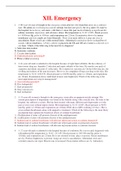 XII&period; Emergency&comma; Questions and answers&comma; 100&percnt; proven pass rate&period;