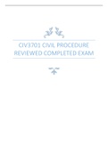 CIV3701 CIVIL PROCEDURE REVIEWED COMPLETED EXAM