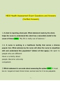 HESI Health Assessment Exam Questions and Answers (2022/2023) (Verified Answers by Expert)