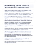 NHA Pharmacy Practice Exam 2&period;0A  Questions & Answers&lpar;GRADED A&rpar;