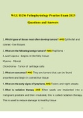 WGU D236 Pathophysiology Practice Exam 2023 Questions and Answers (Verified Answers by Expert)