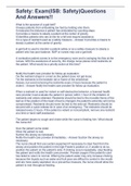 Safety&colon; Exam&lpar;ISB&colon; Safety&rpar;Questions And Answers&excl;&excl;