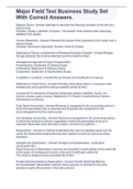 Major Field Test Business Study Set With Correct Answers&period;