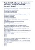 Major Field Test Sample Questions for Bachelor's Degree in Business Correctly Solved&excl;&excl;