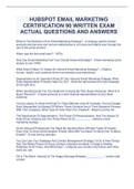 HUBSPOT EMAIL MARKETING CERTIFICATION 90 WRITTEN EXAM ACTUAL QUESTIONS AND ANSWERS 