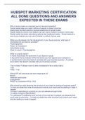 HUBSPOT MARKETING CERTIFICATION ALL DONE QUESTIONS AND ANSWERS EXPECTED IN THESE EXAMS