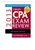 Wiley CPA Exam Review 2013, Auditing and Attestation 