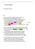 An analysis of Rudyard Kipling's poem "If" iGCSE LEVEL 9
