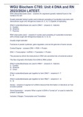 WGU Biochem C785&colon; Unit 4 DNA and RNA 2023&sol;2024 LATEST&period;