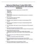 Behavioral Med Exam 2 Latest 2023 &lpar;100&percnt; Correct Answers & Explanations with Complete Solutions&rpar;