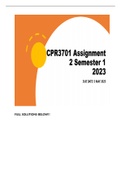 CPR3701 ASSIGNMENT 2 SEMESTER 1 2023 FULL SOLUTIONS GUARANTEED DISTINCTION