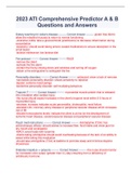 2023 ATI Comprehensive Predictor A & B Questions and Answers