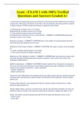 Acute - EXAM 1 with 100&percnt; Verified  Questions and Answers Graded A&plus;