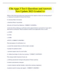 Clin Apps 3 Test 1 Questions and Answers  New Update 2023 Graded A&plus;