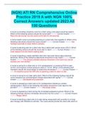 (NGN) ATI RN Comprehensive Online  Practice 2019 A with NGN 100%  Correct Answers updated 2023 All  150 Questions