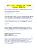 AMS Exam 1 Questions with Updated  Solutions Graded A&plus;