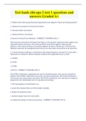 Test bank clin aps 3 test 1 questions and  answers Graded A&plus;