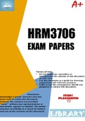 HRM3706 EXAM PAPERS 2023