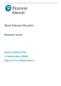 A Level Edexcel 2022 Pure Mathematics Papers 1 and 2 With Mark Scheme