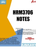 HRM3706 SUMMARY AND STUDY NOTES