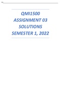 QMI1500 ASSIGNMENT 03 SOLUTIONS SEMESTER 1,