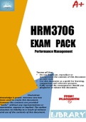 Summary HRM3706 Performance Management Exam Pack with Comprehensive Answers - Includes January 2023 Supplementary Exam