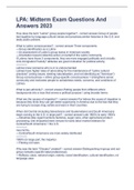 LPA&colon; Midterm Exam Questions And Answers 2023