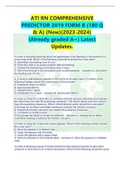 ATI RN COMPREHENSIVE PREDICTOR 2019 FORM B &lpar;180 Q & A&rpar; &lpar;New&rpar;&lpar;2023-2024&rpar; &lpar;Already graded A&plus;&rpar; Latest Updates&period;