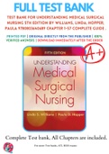 Test Bank For Understanding Medical Surgical Nursing 5th Edition By Williams&comma; Linda&semi; Hopper&comma; Paula 9780803640689 Chapter 1-57 Complete Guide &period;