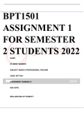 BPT1501 ASSIGNMENT 1 FOR SEMESTER 2 STUDENTS 2022