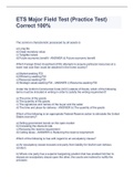 ETS Major Field Test &lpar;Practice Test&rpar; Correct 100&percnt;