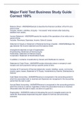 Major Field Test Business Study Guide Correct 100&percnt;